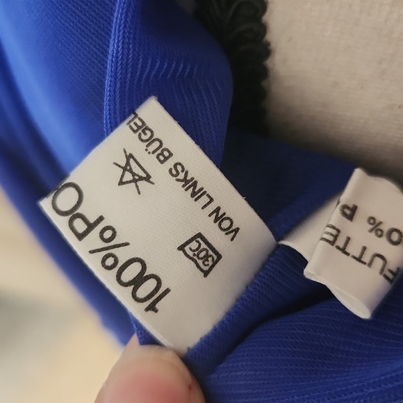 Vintage 1970s or 1980s‎ Blue West Germany Dress Size Medium - Picture 12 of 13